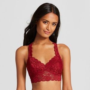 Deep Red Lace Bralette